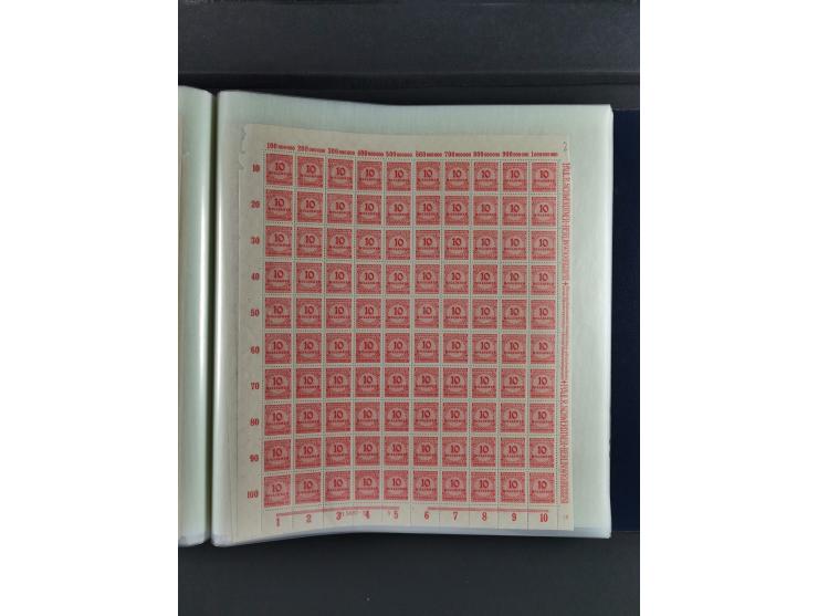 1923, Freimarken “Korbdeckelmuster”, 500´000 bis 50 Mrd. M., mehrheitlich postfrischer und etwas ungebrauchter Bestand von üb