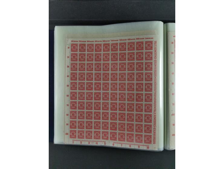 1923, Freimarken “Korbdeckelmuster”, 500´000 bis 50 Mrd. M., mehrheitlich postfrischer und etwas ungebrauchter Bestand von üb