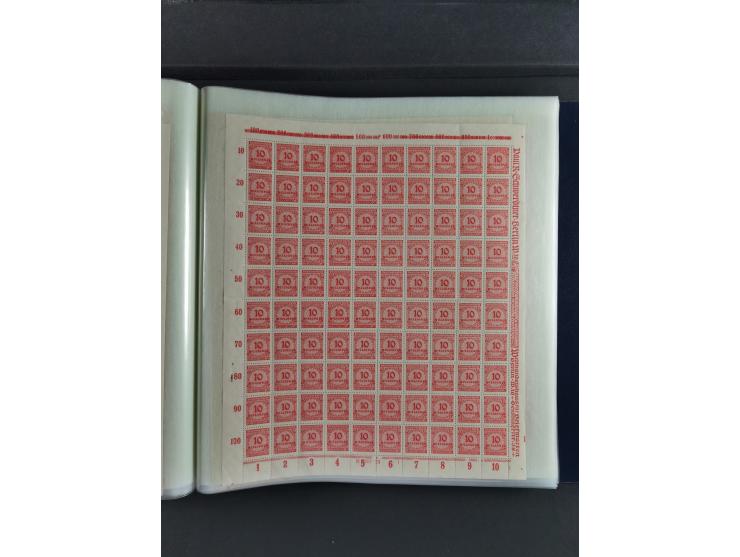 1923, Freimarken “Korbdeckelmuster”, 500´000 bis 50 Mrd. M., mehrheitlich postfrischer und etwas ungebrauchter Bestand von üb