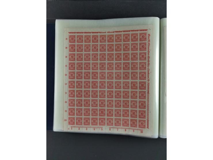 1923, Freimarken “Korbdeckelmuster”, 500´000 bis 50 Mrd. M., mehrheitlich postfrischer und etwas ungebrauchter Bestand von üb