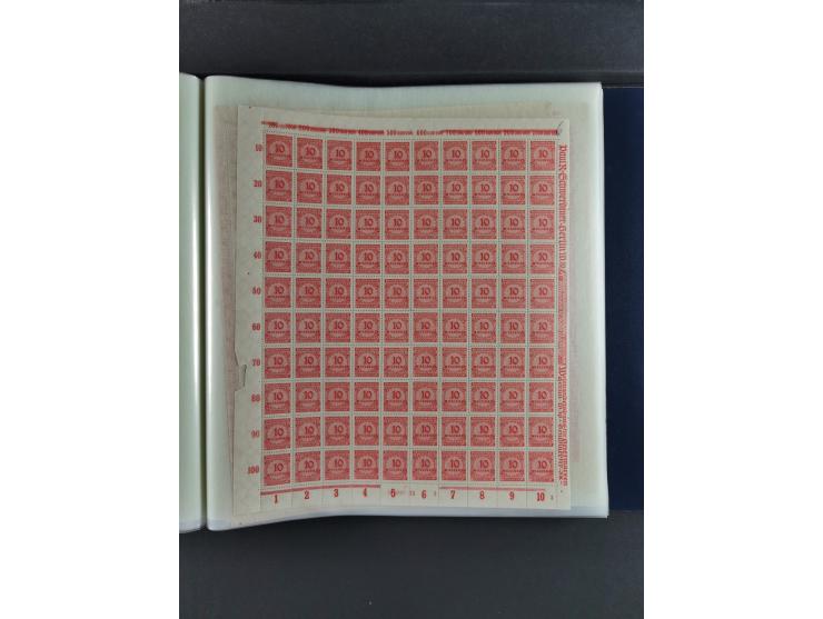 1923, Freimarken “Korbdeckelmuster”, 500´000 bis 50 Mrd. M., mehrheitlich postfrischer und etwas ungebrauchter Bestand von üb