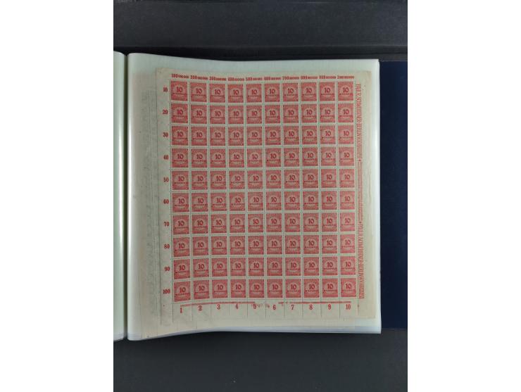 1923, Freimarken “Korbdeckelmuster”, 500´000 bis 50 Mrd. M., mehrheitlich postfrischer und etwas ungebrauchter Bestand von üb