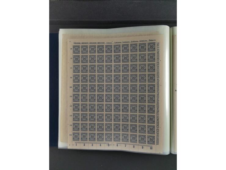 1923, Freimarken “Korbdeckelmuster”, 500´000 bis 50 Mrd. M., mehrheitlich postfrischer und etwas ungebrauchter Bestand von üb