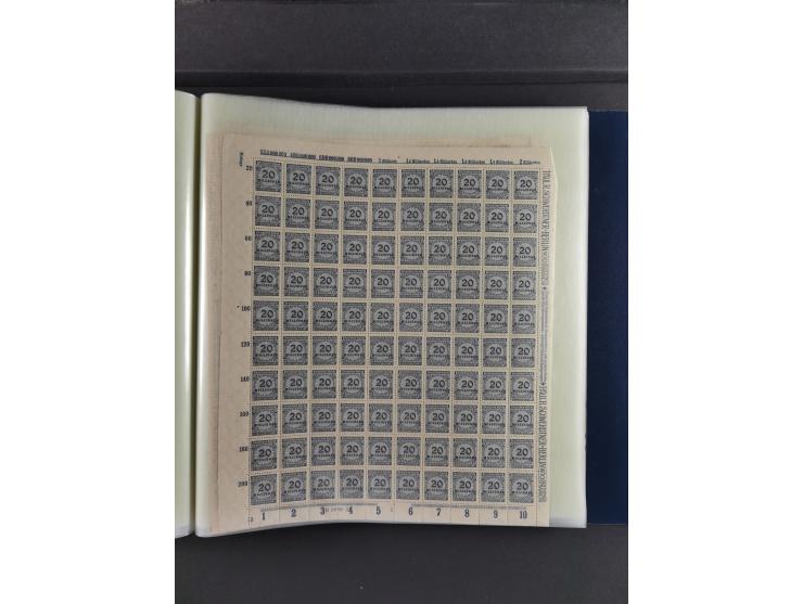 1923, Freimarken “Korbdeckelmuster”, 500´000 bis 50 Mrd. M., mehrheitlich postfrischer und etwas ungebrauchter Bestand von üb