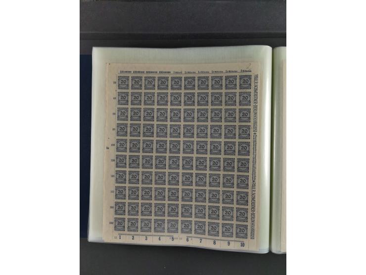 1923, Freimarken “Korbdeckelmuster”, 500´000 bis 50 Mrd. M., mehrheitlich postfrischer und etwas ungebrauchter Bestand von üb