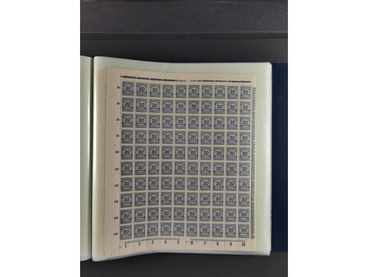 1923, Freimarken “Korbdeckelmuster”, 500´000 bis 50 Mrd. M., mehrheitlich postfrischer und etwas ungebrauchter Bestand von üb