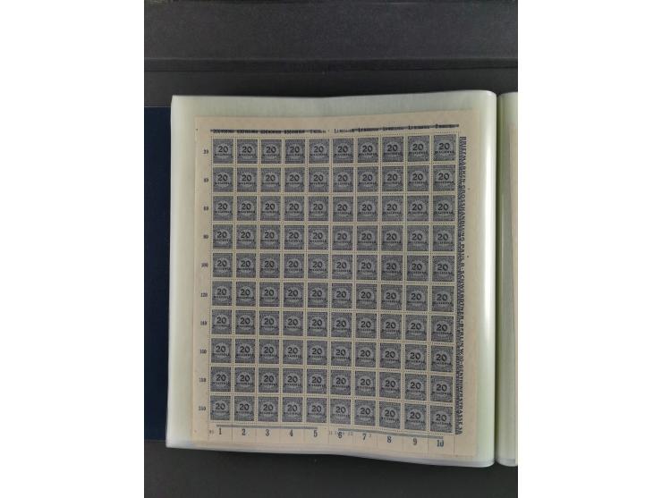 1923, Freimarken “Korbdeckelmuster”, 500´000 bis 50 Mrd. M., mehrheitlich postfrischer und etwas ungebrauchter Bestand von üb