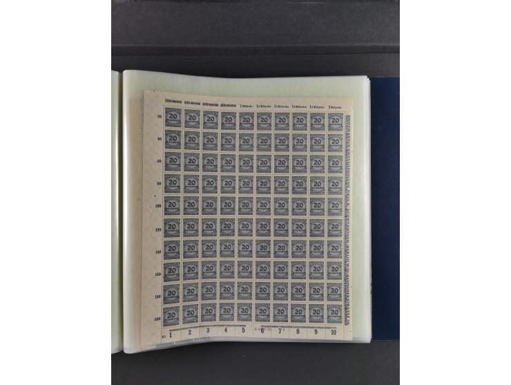 1923, Freimarken “Korbdeckelmuster”, 500´000 bis 50 Mrd. M., mehrheitlich postfrischer und etwas ungebrauchter Bestand von üb