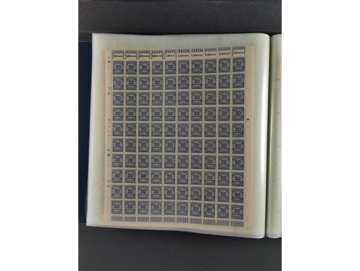 1923, Freimarken “Korbdeckelmuster”, 500´000 bis 50 Mrd. M., mehrheitlich postfrischer und etwas ungebrauchter Bestand von üb