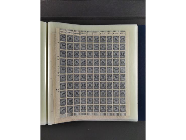 1923, Freimarken “Korbdeckelmuster”, 500´000 bis 50 Mrd. M., mehrheitlich postfrischer und etwas ungebrauchter Bestand von üb