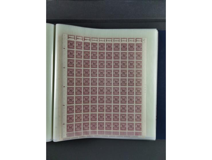 1923, Freimarken “Korbdeckelmuster”, 500´000 bis 50 Mrd. M., mehrheitlich postfrischer und etwas ungebrauchter Bestand von üb