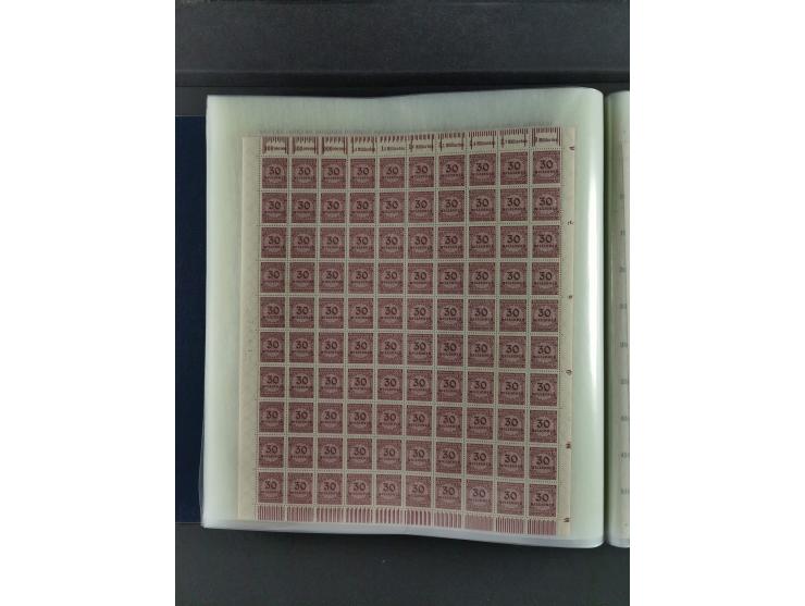 1923, Freimarken “Korbdeckelmuster”, 500´000 bis 50 Mrd. M., mehrheitlich postfrischer und etwas ungebrauchter Bestand von üb