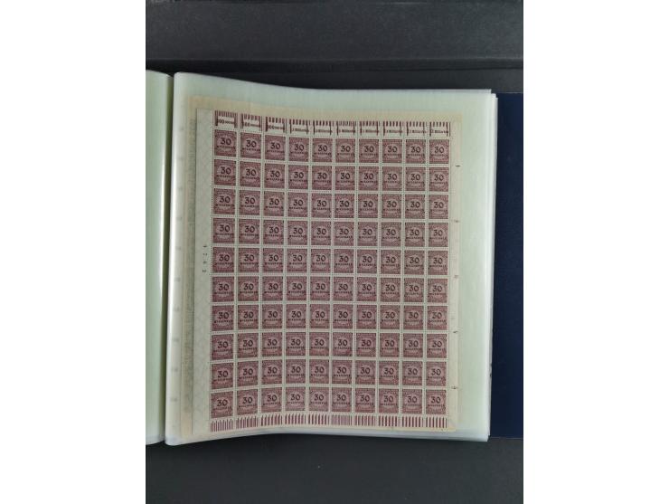 1923, Freimarken “Korbdeckelmuster”, 500´000 bis 50 Mrd. M., mehrheitlich postfrischer und etwas ungebrauchter Bestand von üb