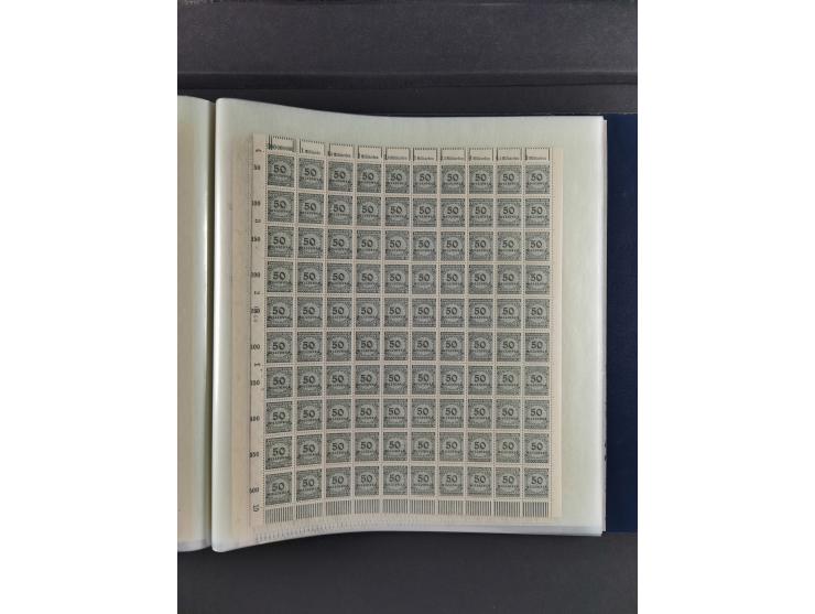 1923, Freimarken “Korbdeckelmuster”, 500´000 bis 50 Mrd. M., mehrheitlich postfrischer und etwas ungebrauchter Bestand von üb