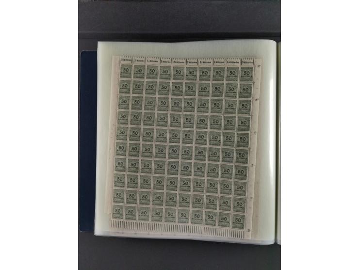 1923, Freimarken “Korbdeckelmuster”, 500´000 bis 50 Mrd. M., mehrheitlich postfrischer und etwas ungebrauchter Bestand von üb