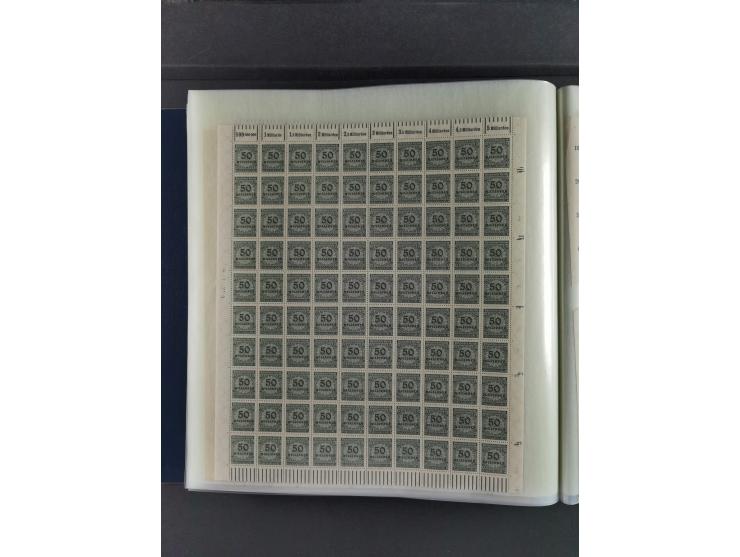 1923, Freimarken “Korbdeckelmuster”, 500´000 bis 50 Mrd. M., mehrheitlich postfrischer und etwas ungebrauchter Bestand von üb