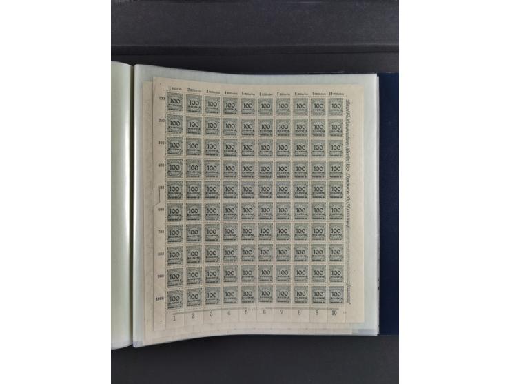 1923, Freimarken “Korbdeckelmuster”, 500´000 bis 50 Mrd. M., mehrheitlich postfrischer und etwas ungebrauchter Bestand von üb