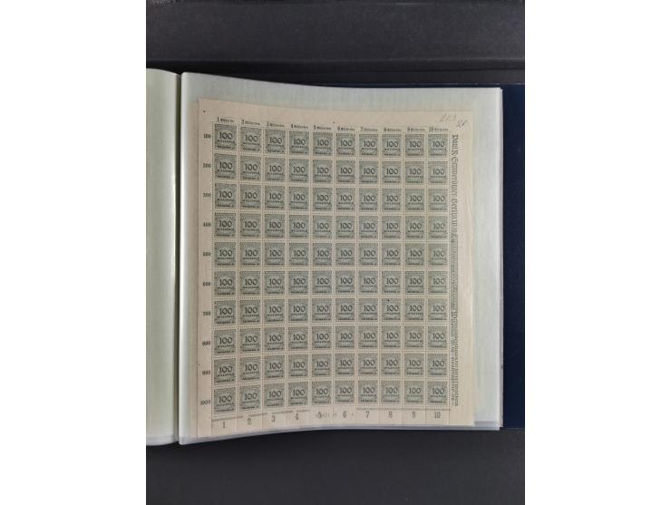 1923, Freimarken “Korbdeckelmuster”, 500´000 bis 50 Mrd. M., mehrheitlich postfrischer und etwas ungebrauchter Bestand von üb