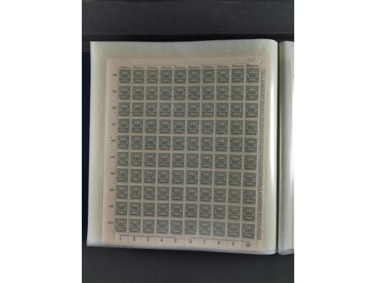 1923, Freimarken “Korbdeckelmuster”, 500´000 bis 50 Mrd. M., mehrheitlich postfrischer und etwas ungebrauchter Bestand von üb