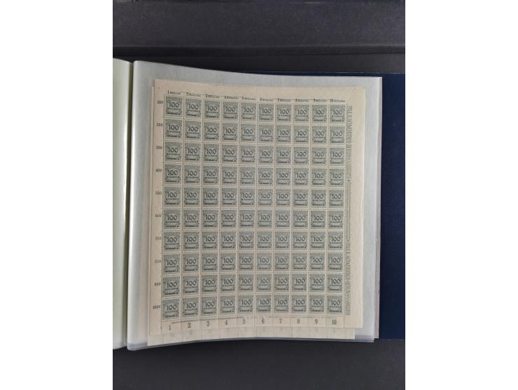 1923, Freimarken “Korbdeckelmuster”, 500´000 bis 50 Mrd. M., mehrheitlich postfrischer und etwas ungebrauchter Bestand von üb