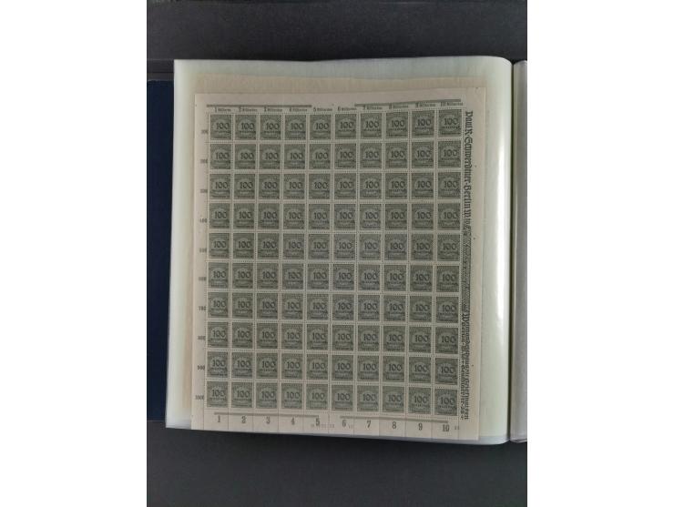 1923, Freimarken “Korbdeckelmuster”, 500´000 bis 50 Mrd. M., mehrheitlich postfrischer und etwas ungebrauchter Bestand von üb