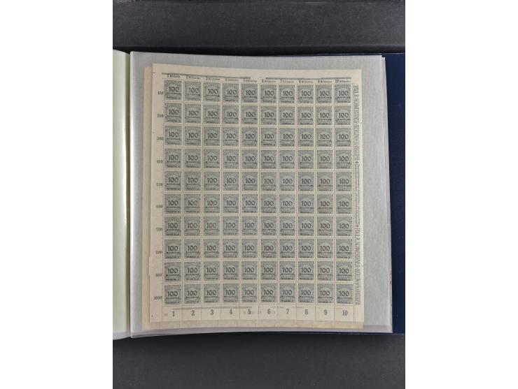 1923, Freimarken “Korbdeckelmuster”, 500´000 bis 50 Mrd. M., mehrheitlich postfrischer und etwas ungebrauchter Bestand von üb