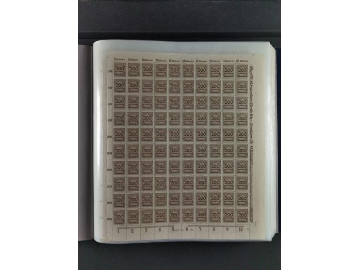 1923, Freimarken “Korbdeckelmuster”, 500´000 bis 50 Mrd. M., mehrheitlich postfrischer und etwas ungebrauchter Bestand von üb