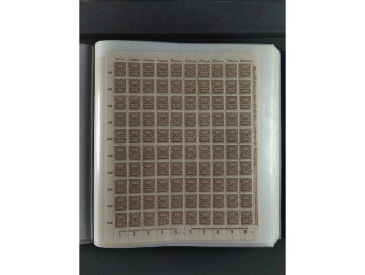 1923, Freimarken “Korbdeckelmuster”, 500´000 bis 50 Mrd. M., mehrheitlich postfrischer und etwas ungebrauchter Bestand von üb