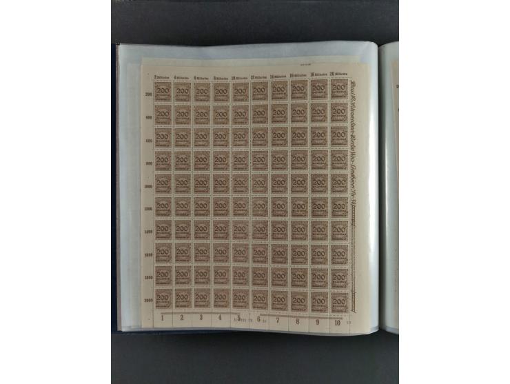 1923, Freimarken “Korbdeckelmuster”, 500´000 bis 50 Mrd. M., mehrheitlich postfrischer und etwas ungebrauchter Bestand von üb