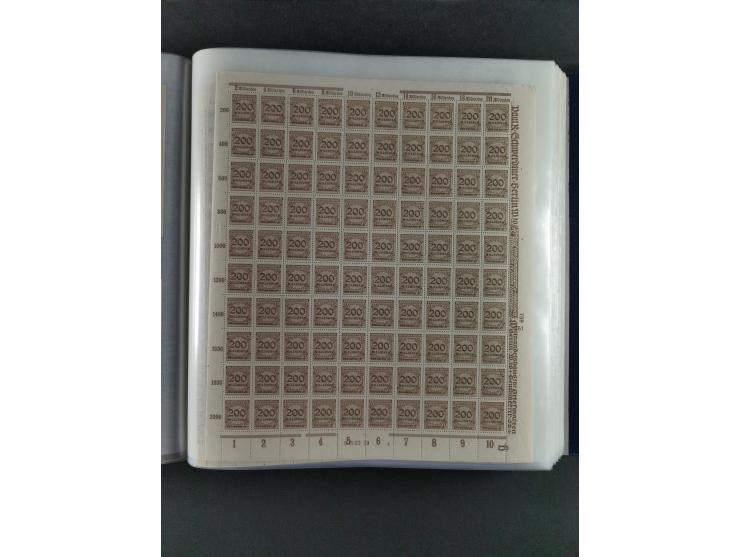 1923, Freimarken “Korbdeckelmuster”, 500´000 bis 50 Mrd. M., mehrheitlich postfrischer und etwas ungebrauchter Bestand von üb