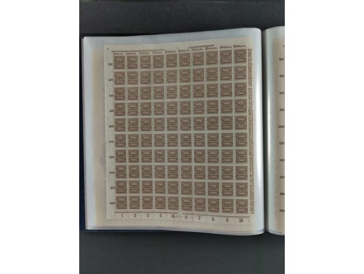 1923, Freimarken “Korbdeckelmuster”, 500´000 bis 50 Mrd. M., mehrheitlich postfrischer und etwas ungebrauchter Bestand von üb