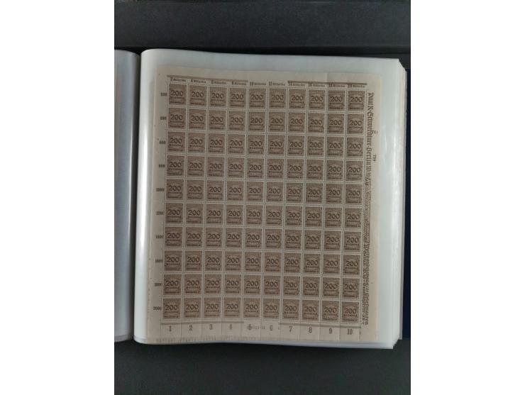 1923, Freimarken “Korbdeckelmuster”, 500´000 bis 50 Mrd. M., mehrheitlich postfrischer und etwas ungebrauchter Bestand von üb