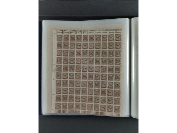 1923, Freimarken “Korbdeckelmuster”, 500´000 bis 50 Mrd. M., mehrheitlich postfrischer und etwas ungebrauchter Bestand von üb