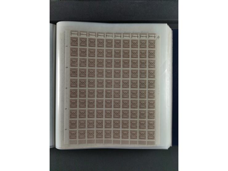 1923, Freimarken “Korbdeckelmuster”, 500´000 bis 50 Mrd. M., mehrheitlich postfrischer und etwas ungebrauchter Bestand von üb