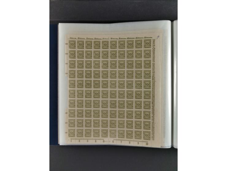 1923, Freimarken “Korbdeckelmuster”, 500´000 bis 50 Mrd. M., mehrheitlich postfrischer und etwas ungebrauchter Bestand von üb