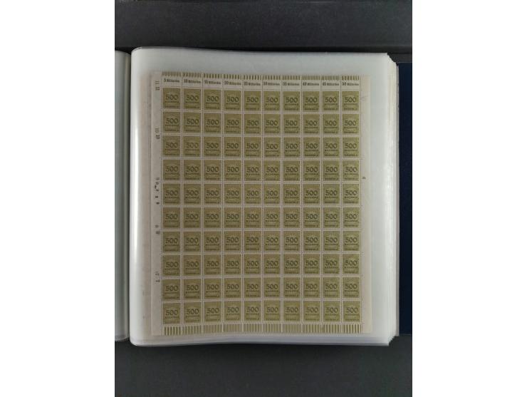 1923, Freimarken “Korbdeckelmuster”, 500´000 bis 50 Mrd. M., mehrheitlich postfrischer und etwas ungebrauchter Bestand von üb