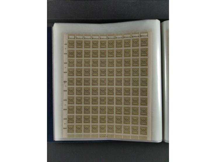 1923, Freimarken “Korbdeckelmuster”, 500´000 bis 50 Mrd. M., mehrheitlich postfrischer und etwas ungebrauchter Bestand von üb