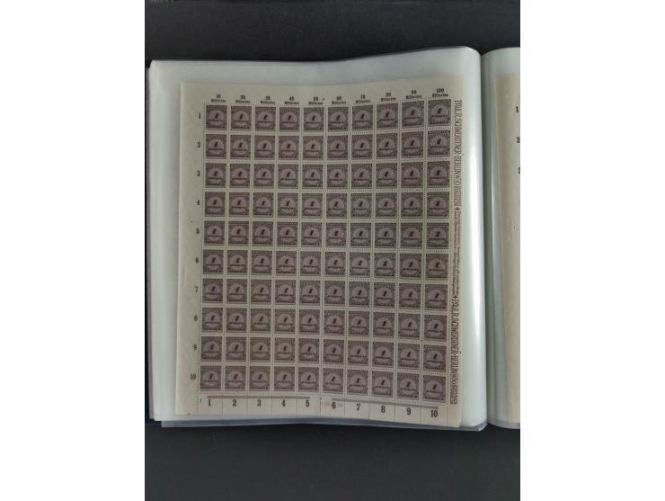 1923, Freimarken “Korbdeckelmuster”, 500´000 bis 50 Mrd. M., mehrheitlich postfrischer und etwas ungebrauchter Bestand von üb