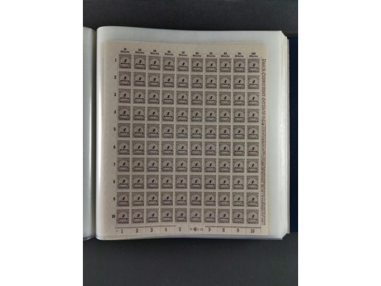 1923, Freimarken “Korbdeckelmuster”, 500´000 bis 50 Mrd. M., mehrheitlich postfrischer und etwas ungebrauchter Bestand von üb