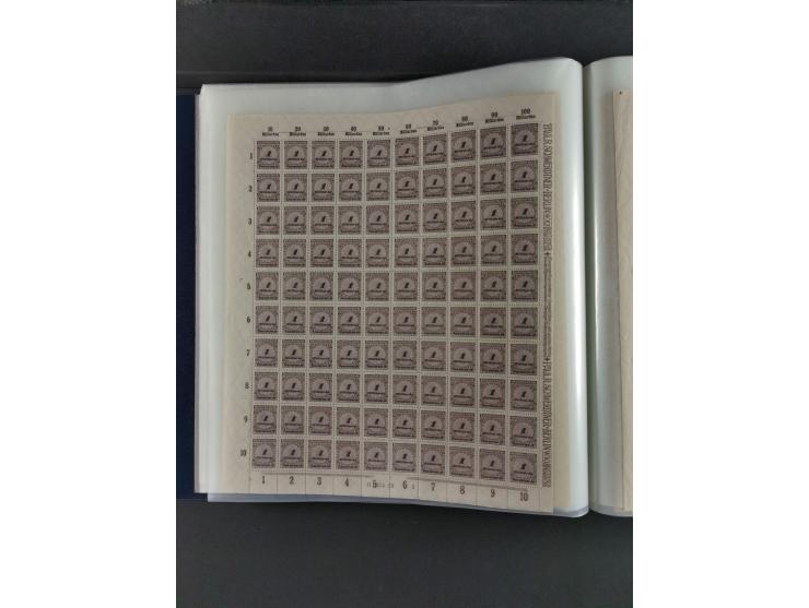 1923, Freimarken “Korbdeckelmuster”, 500´000 bis 50 Mrd. M., mehrheitlich postfrischer und etwas ungebrauchter Bestand von üb