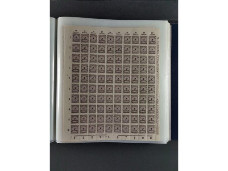 1923, Freimarken “Korbdeckelmuster”, 500´000 bis 50 Mrd. M., mehrheitlich postfrischer und etwas ungebrauchter Bestand von üb