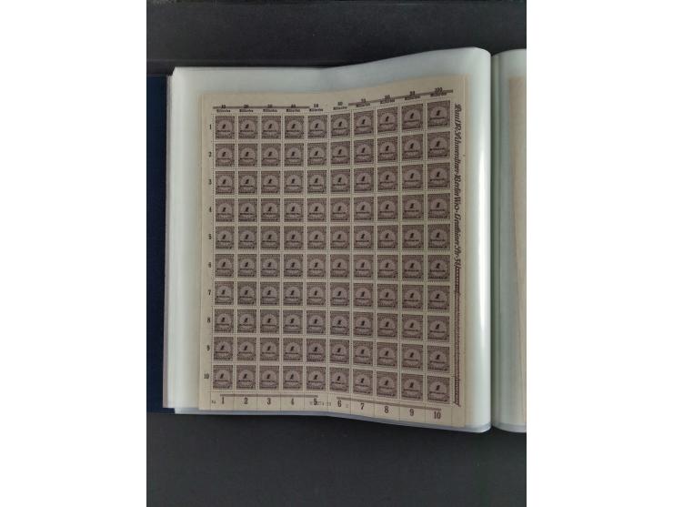 1923, Freimarken “Korbdeckelmuster”, 500´000 bis 50 Mrd. M., mehrheitlich postfrischer und etwas ungebrauchter Bestand von üb