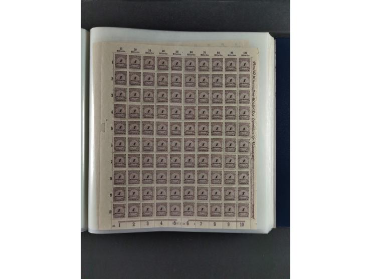 1923, Freimarken “Korbdeckelmuster”, 500´000 bis 50 Mrd. M., mehrheitlich postfrischer und etwas ungebrauchter Bestand von üb