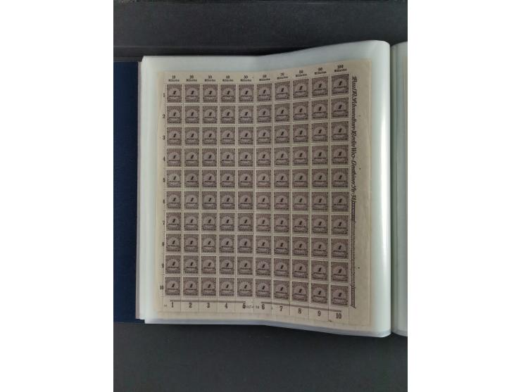 1923, Freimarken “Korbdeckelmuster”, 500´000 bis 50 Mrd. M., mehrheitlich postfrischer und etwas ungebrauchter Bestand von üb