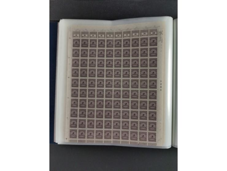 1923, Freimarken “Korbdeckelmuster”, 500´000 bis 50 Mrd. M., mehrheitlich postfrischer und etwas ungebrauchter Bestand von üb