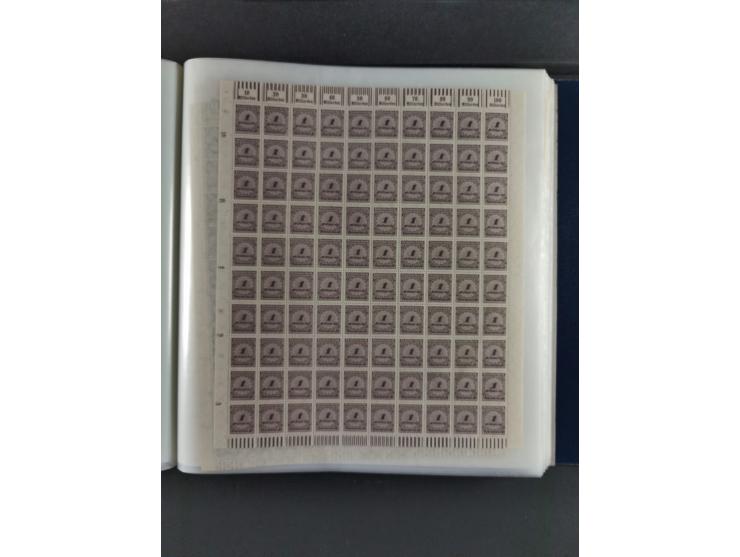 1923, Freimarken “Korbdeckelmuster”, 500´000 bis 50 Mrd. M., mehrheitlich postfrischer und etwas ungebrauchter Bestand von üb