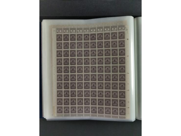 1923, Freimarken “Korbdeckelmuster”, 500´000 bis 50 Mrd. M., mehrheitlich postfrischer und etwas ungebrauchter Bestand von üb