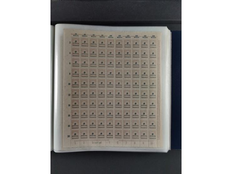 1923, Freimarken “Korbdeckelmuster”, 500´000 bis 50 Mrd. M., mehrheitlich postfrischer und etwas ungebrauchter Bestand von üb