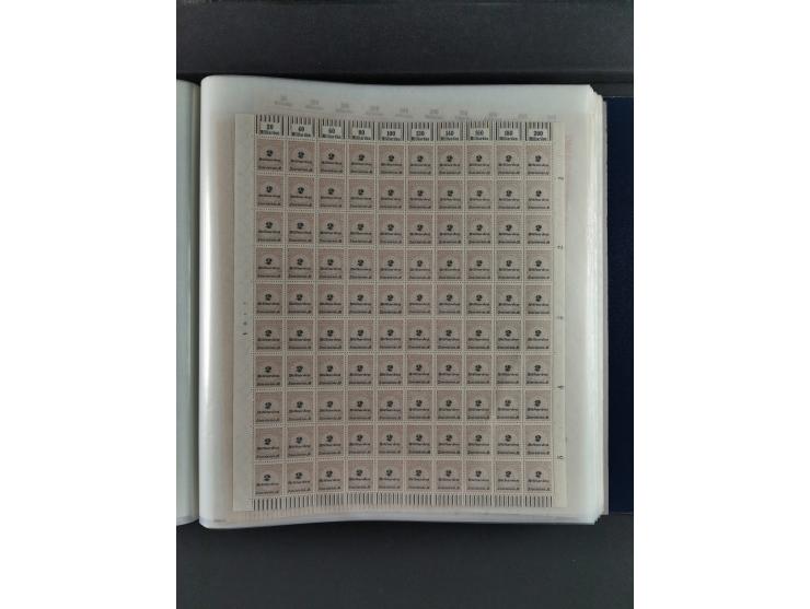 1923, Freimarken “Korbdeckelmuster”, 500´000 bis 50 Mrd. M., mehrheitlich postfrischer und etwas ungebrauchter Bestand von üb