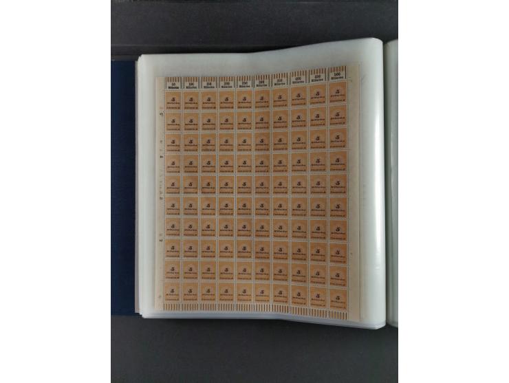 1923, Freimarken “Korbdeckelmuster”, 500´000 bis 50 Mrd. M., mehrheitlich postfrischer und etwas ungebrauchter Bestand von üb